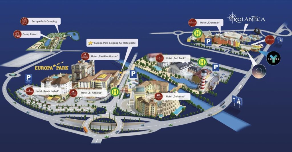 Map of Europa-Park hotels